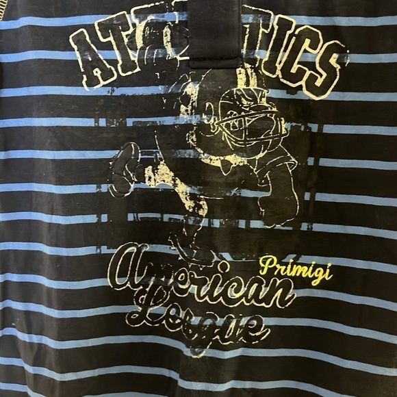 4/$20 primigi (Italy) boys football print polo striped shirt - size 4T - Picture 7 of 8
